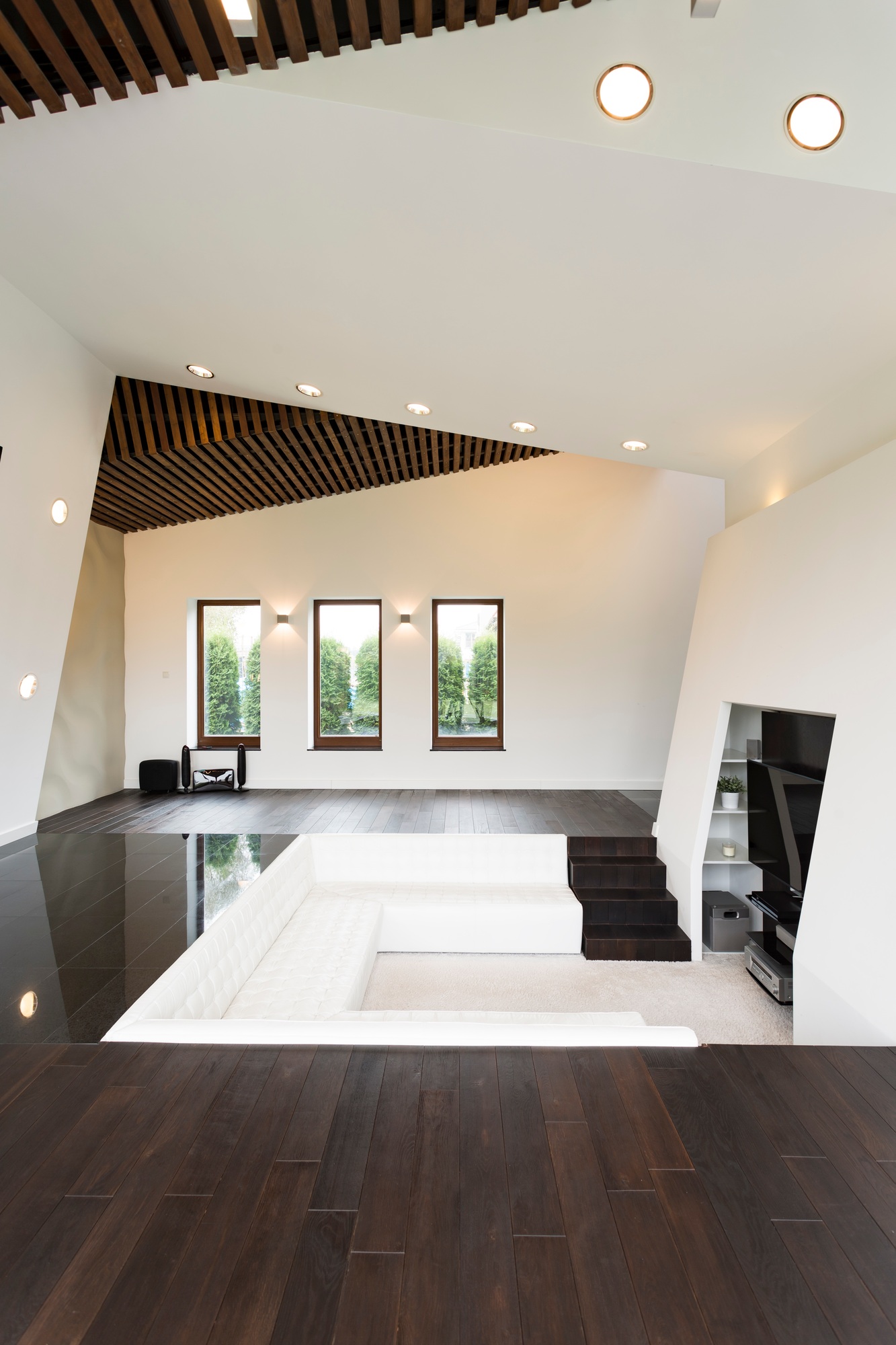 Luxurious tv living room